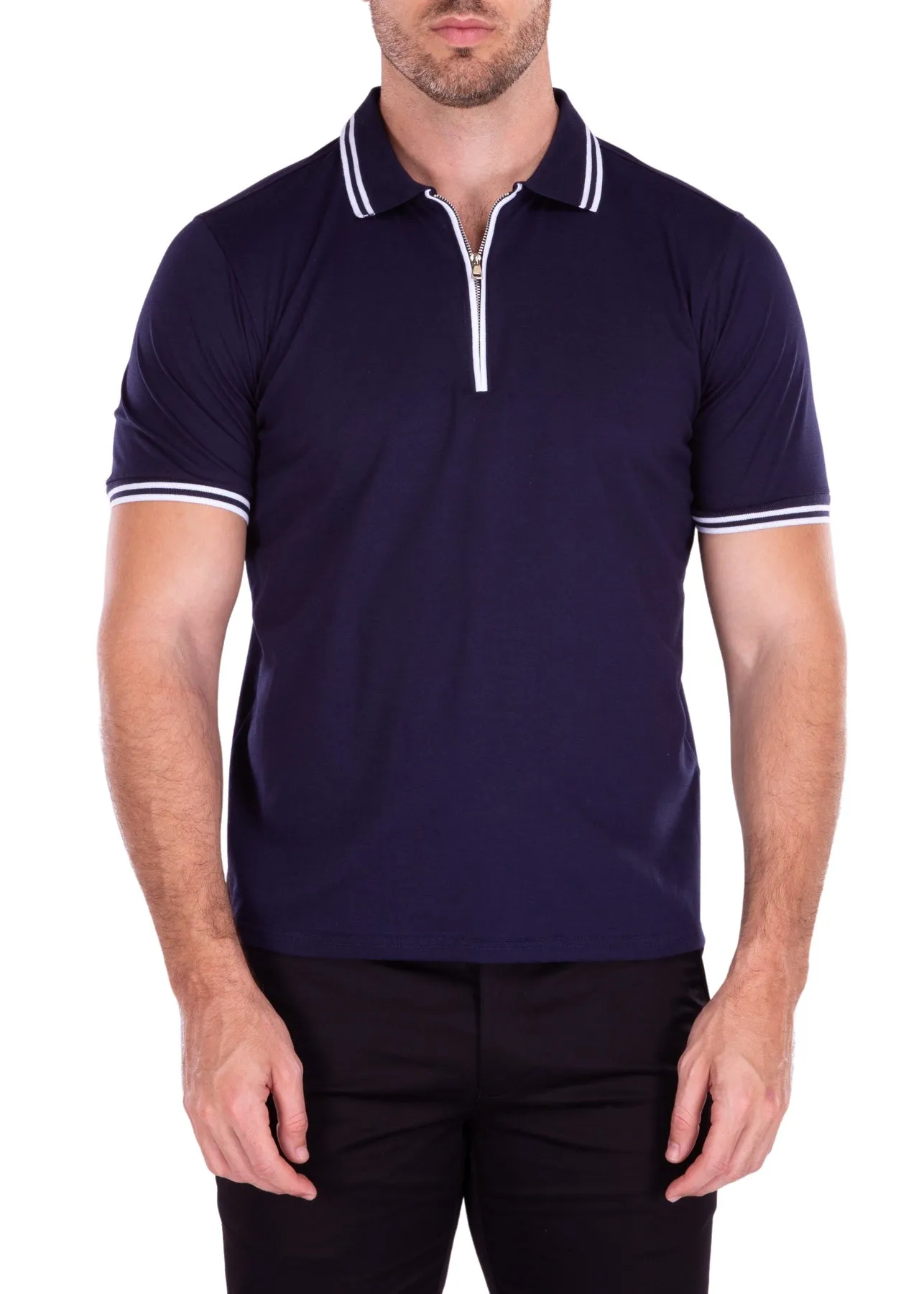 MEN'S POLO SHIRT | MODERN FIT EUROPEAN DESIGN WHITE | 218219 | CLEARANCE