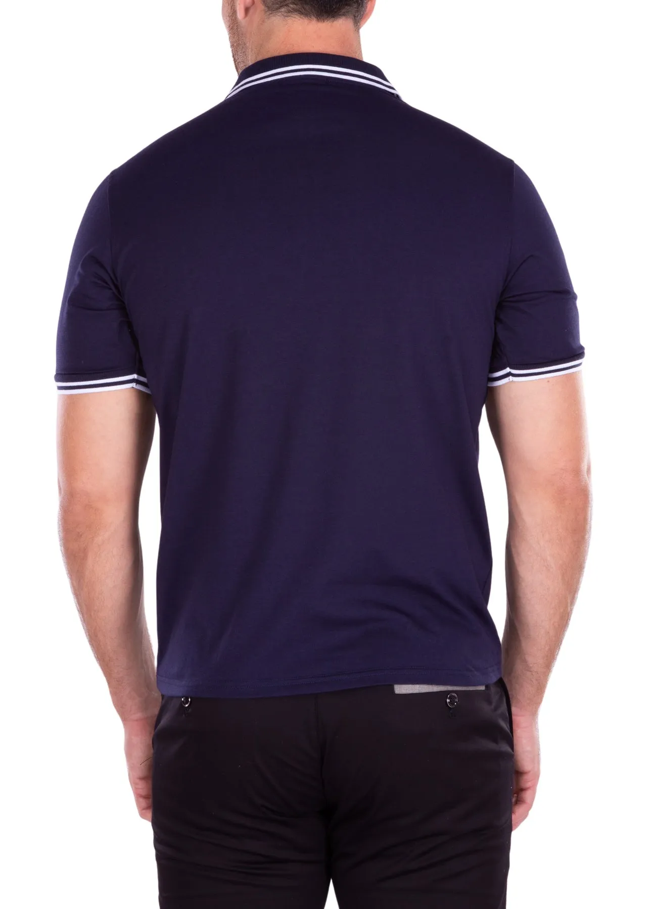 MEN'S POLO SHIRT | MODERN FIT EUROPEAN DESIGN WHITE | 218219 | CLEARANCE