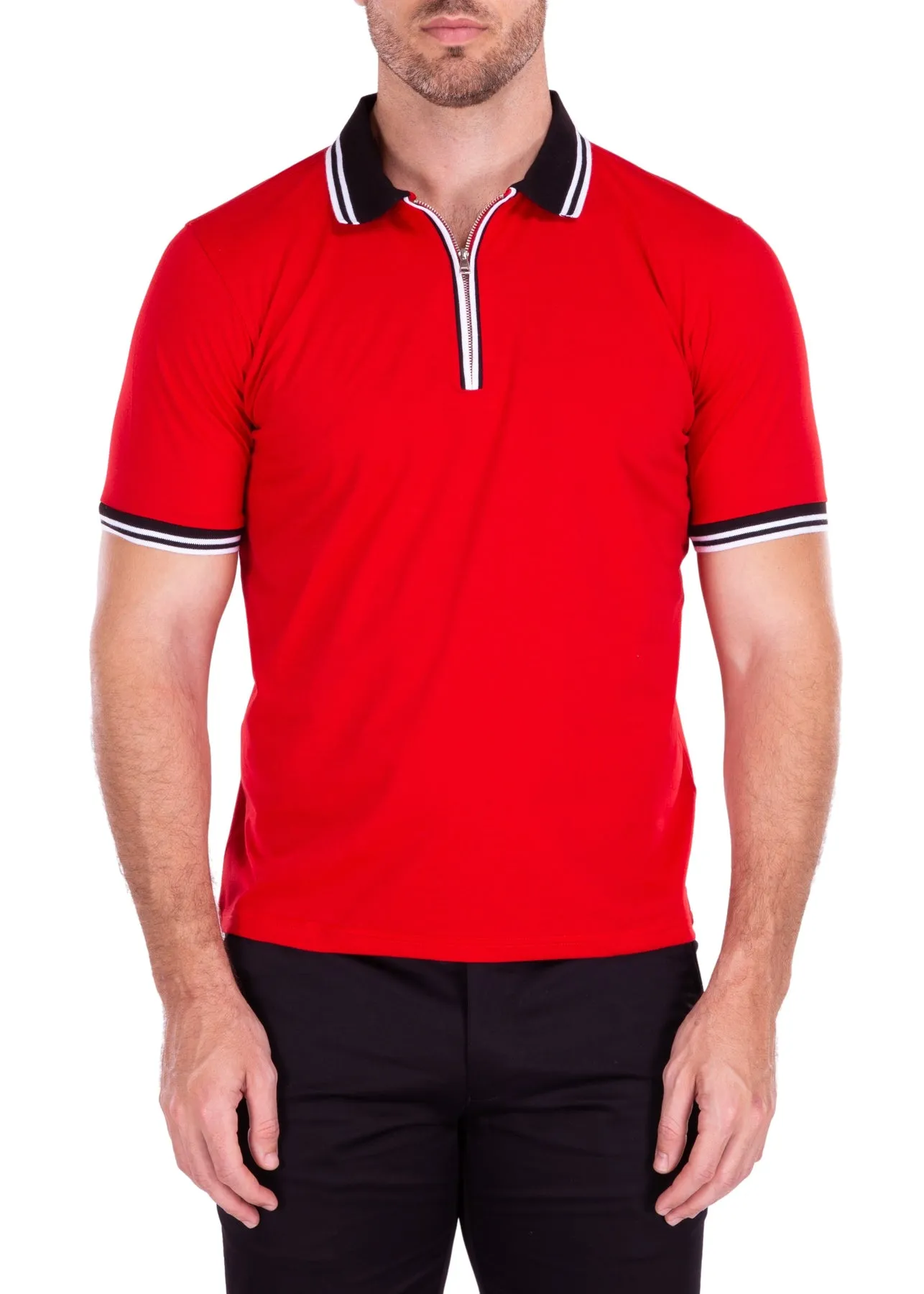 MEN'S POLO SHIRT | MODERN FIT EUROPEAN DESIGN WHITE | 218219 | CLEARANCE