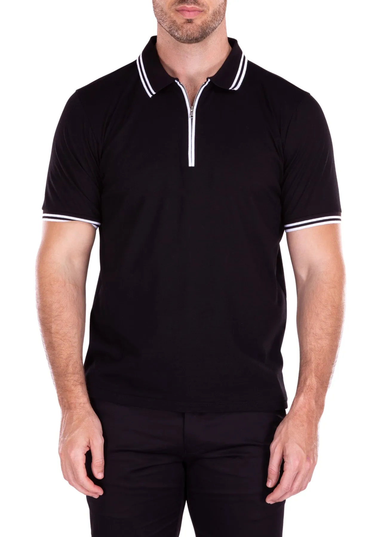 MEN'S POLO SHIRT | MODERN FIT EUROPEAN DESIGN WHITE | 218219 | CLEARANCE