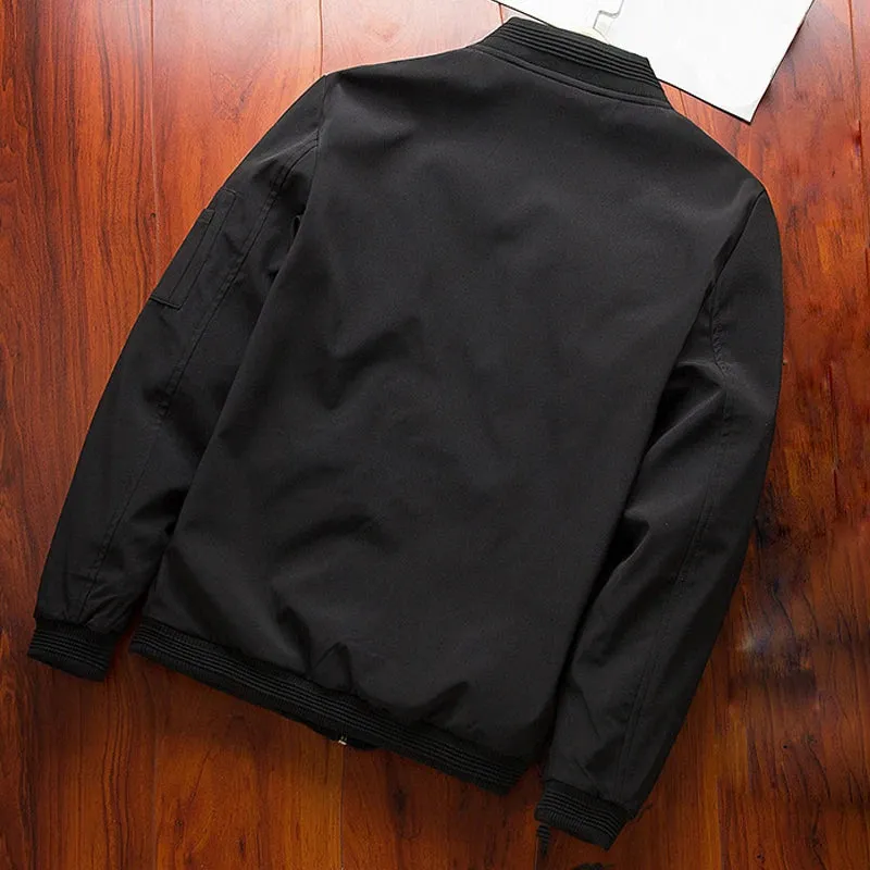 Men's Slim Fit Bomber Jacket - Zipper Windbreaker