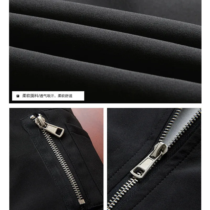 Men's Slim Fit Bomber Jacket - Zipper Windbreaker