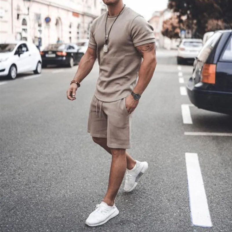 Men's Summer 2pcs Short Sport Tracksuits