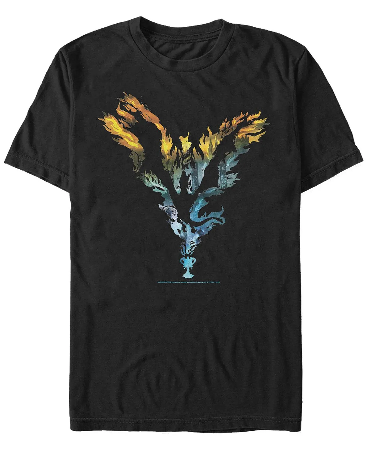 Men's Triwizard Tournament Harry Potter Dragon Cup Short Sleeve T-Shirt Fifth Sun ,  black