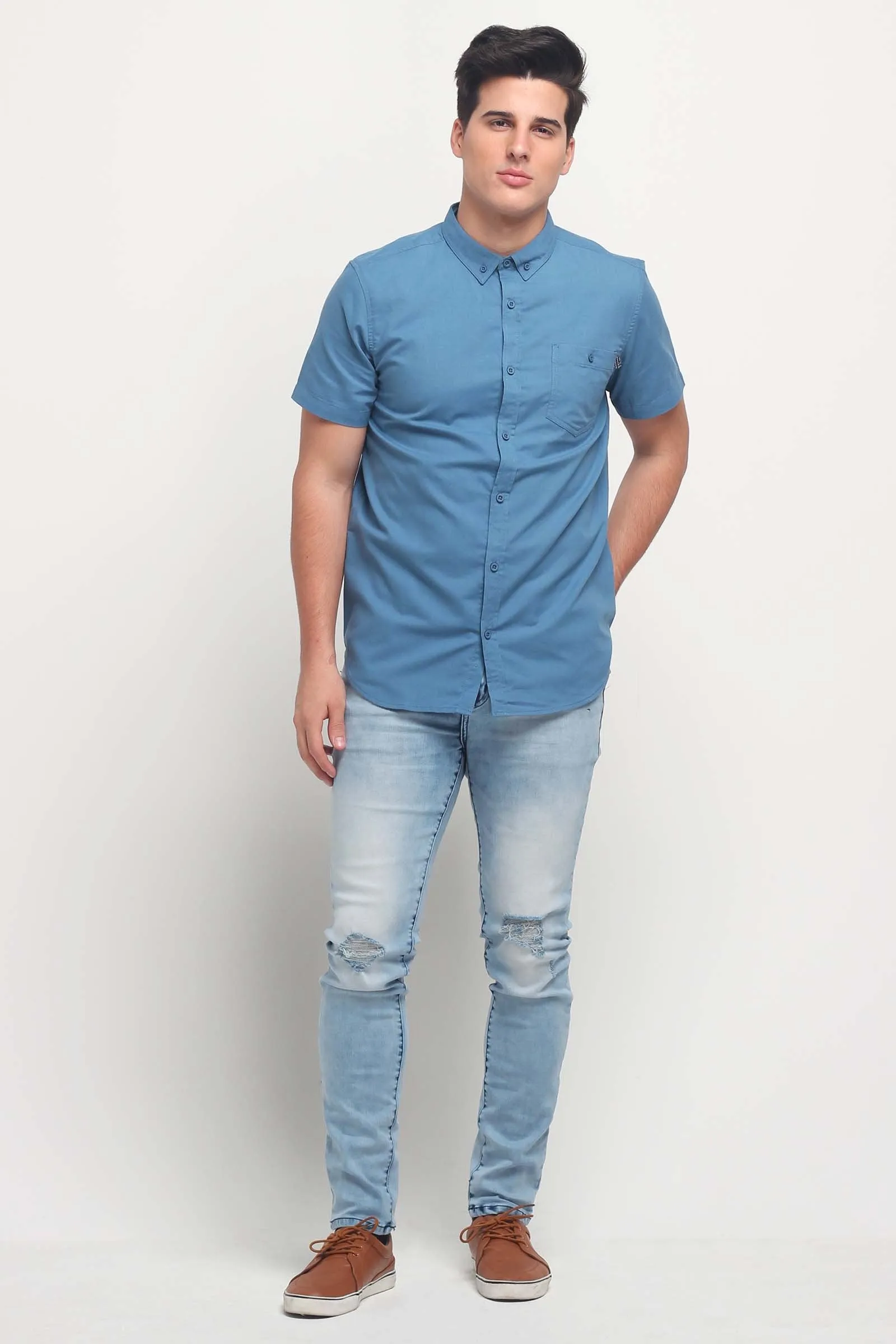 Oxford Shirt With Pocket Detail