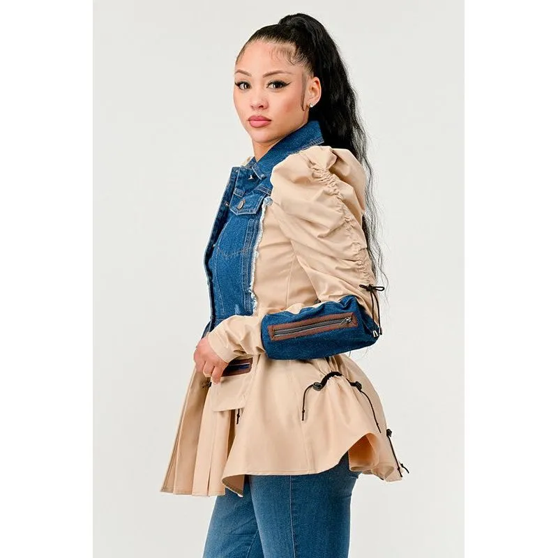 Peplum Panache Denim Jacket