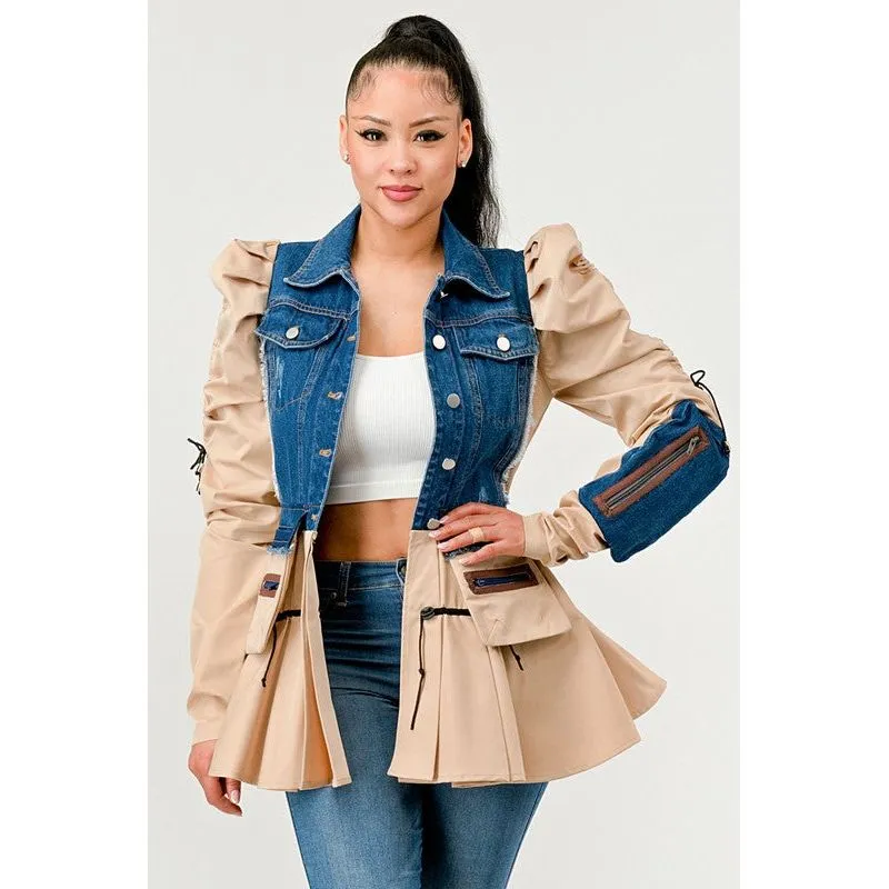 Peplum Panache Denim Jacket