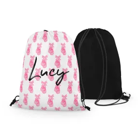 Personalized Ballet Shoes Drawstring Bag