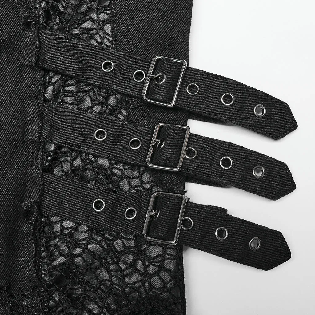 Punk splicing Men pants WK-548DQM