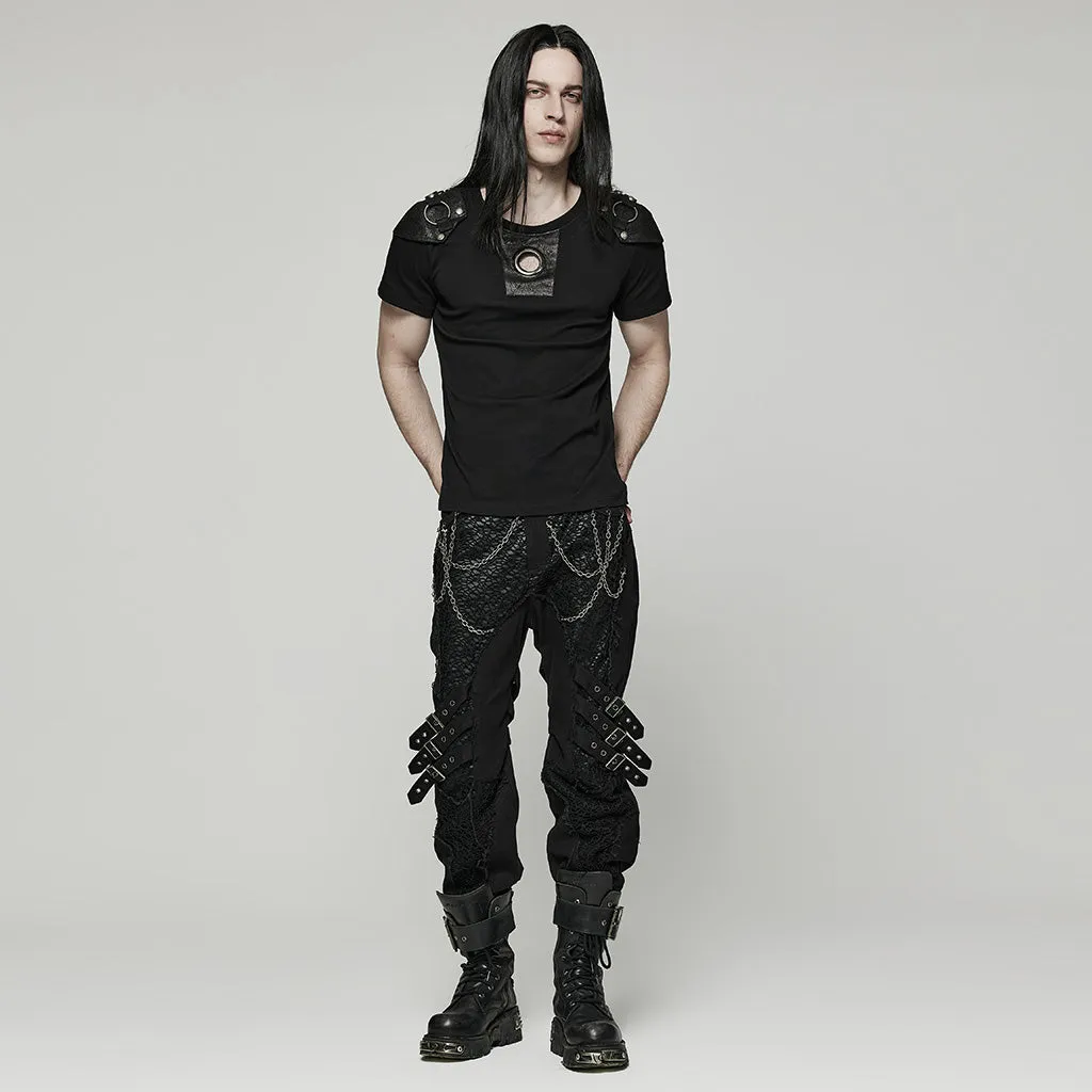 Punk splicing Men pants WK-548DQM