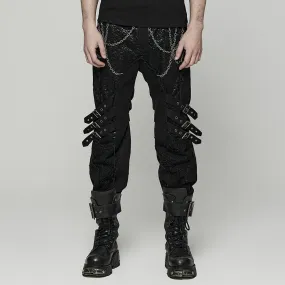 Punk splicing Men pants WK-548DQM