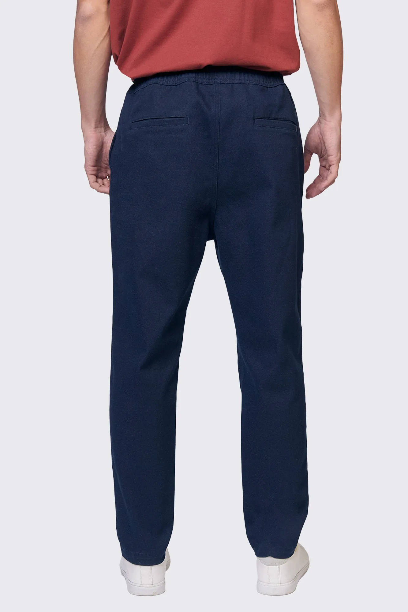 Slim Fit Woven Drawstring Trousers