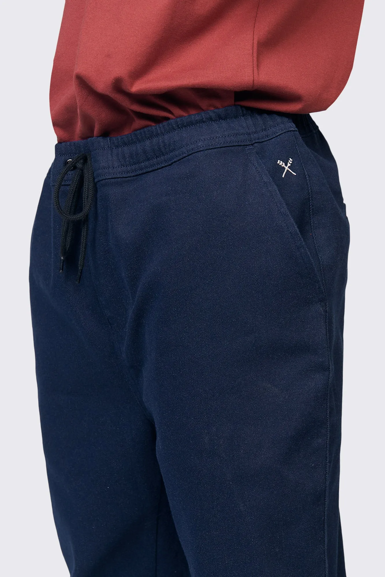 Slim Fit Woven Drawstring Trousers