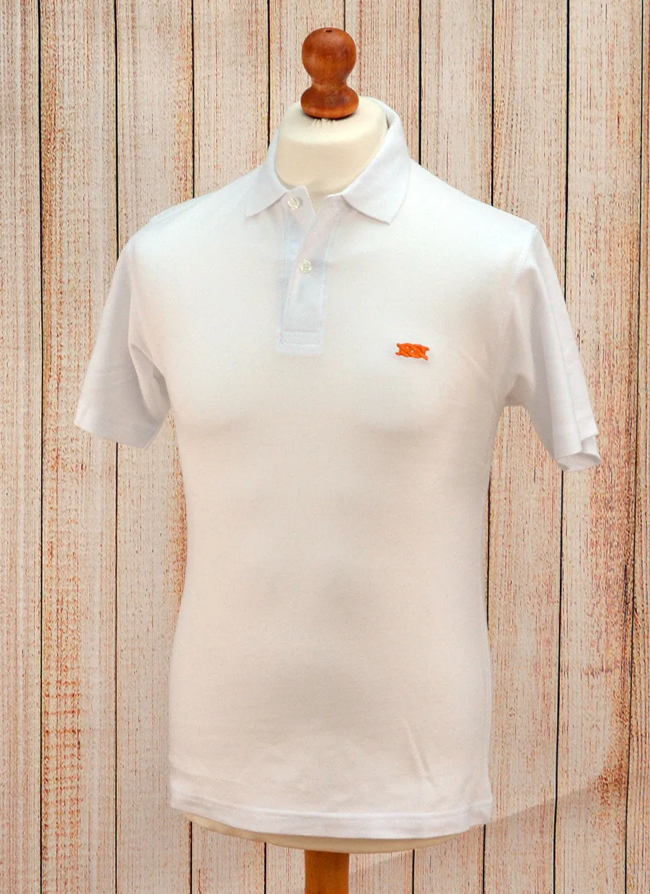 Southern Marine's Men's Pique Cotton Polo Shirt - The White Badger    ON SALE