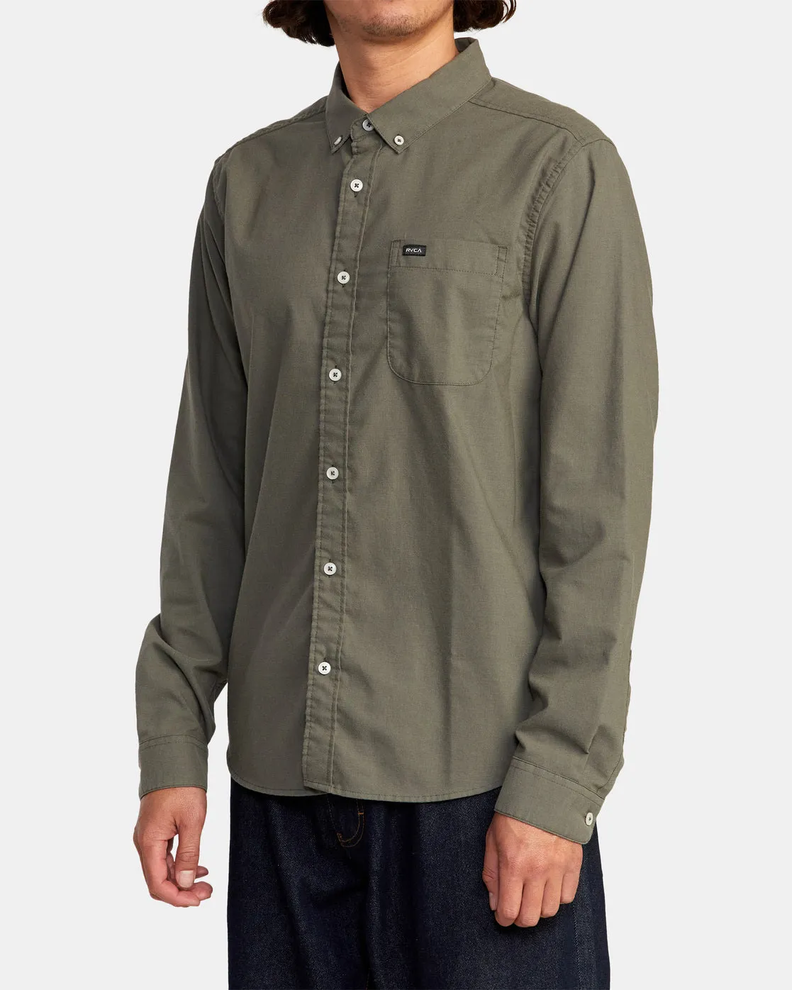 That'll Do Stretch Long Sleeve Shirt - Olive