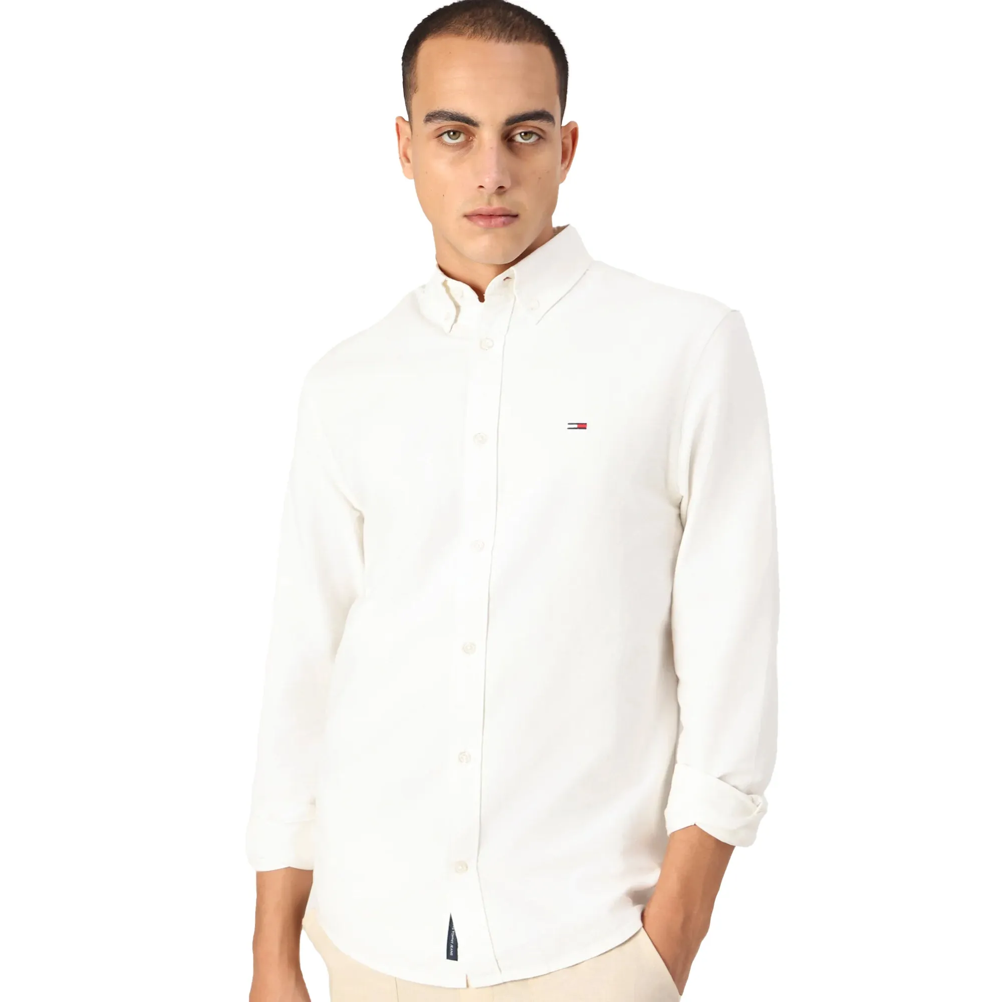 Tommy Jeans Regular Oxford Shirt Ecru
