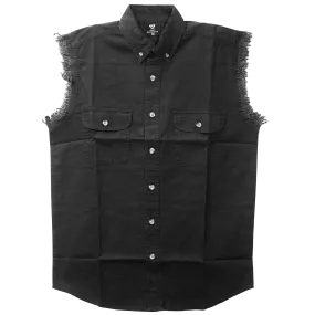 VB703 - Mens Cutoffs Black Shirt