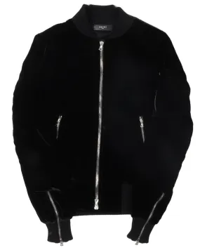 Velour Bomber Jacket