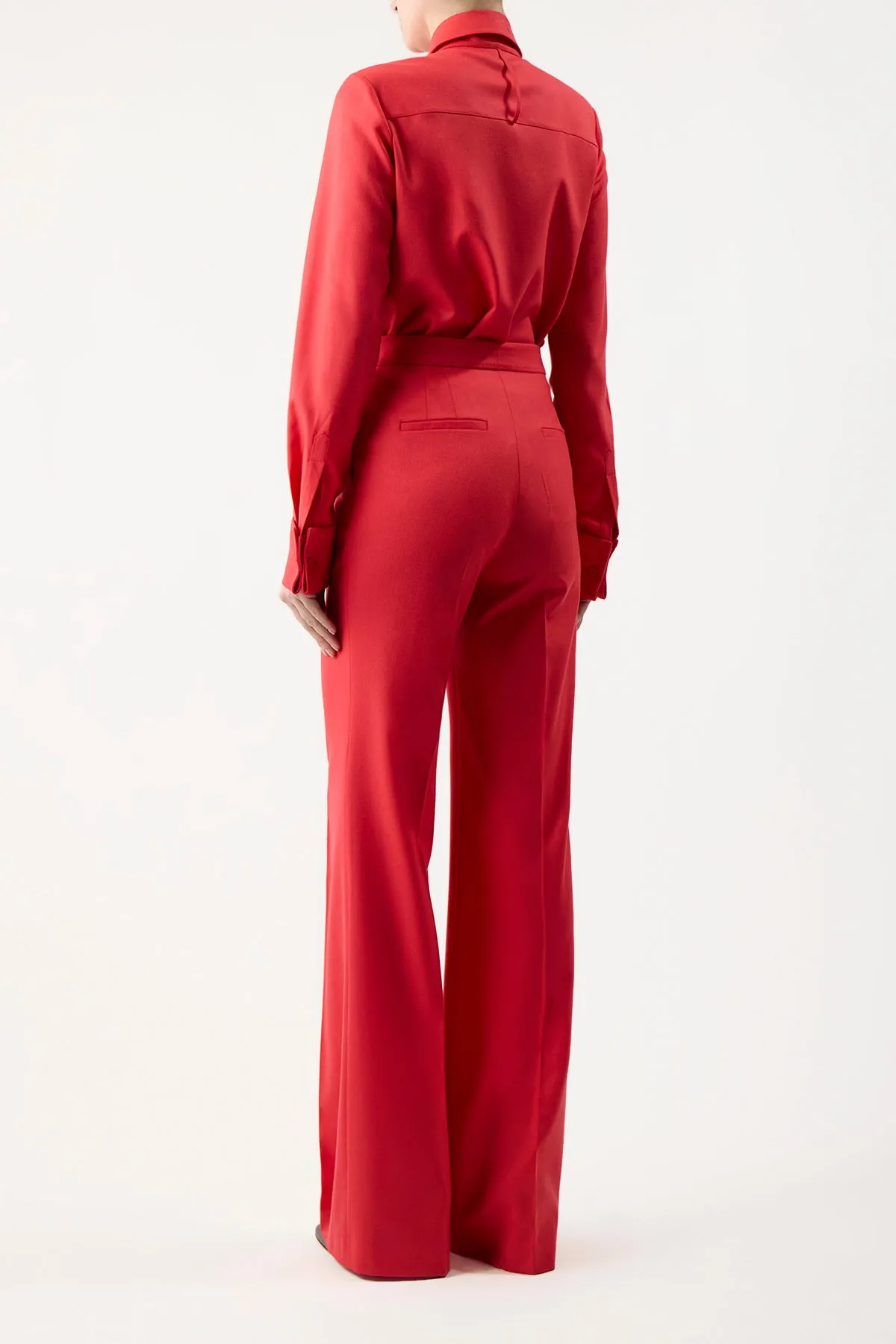 Vesta Pant in Red Topaz Superfine Wool