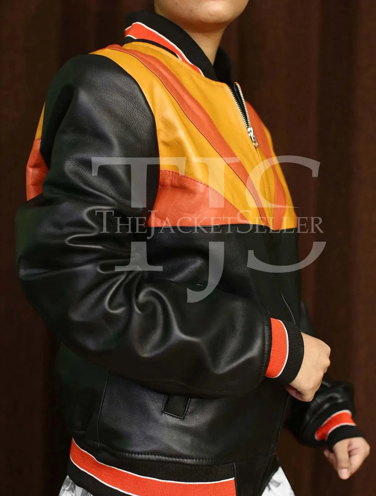 Women Leather Rising Sun Jacket