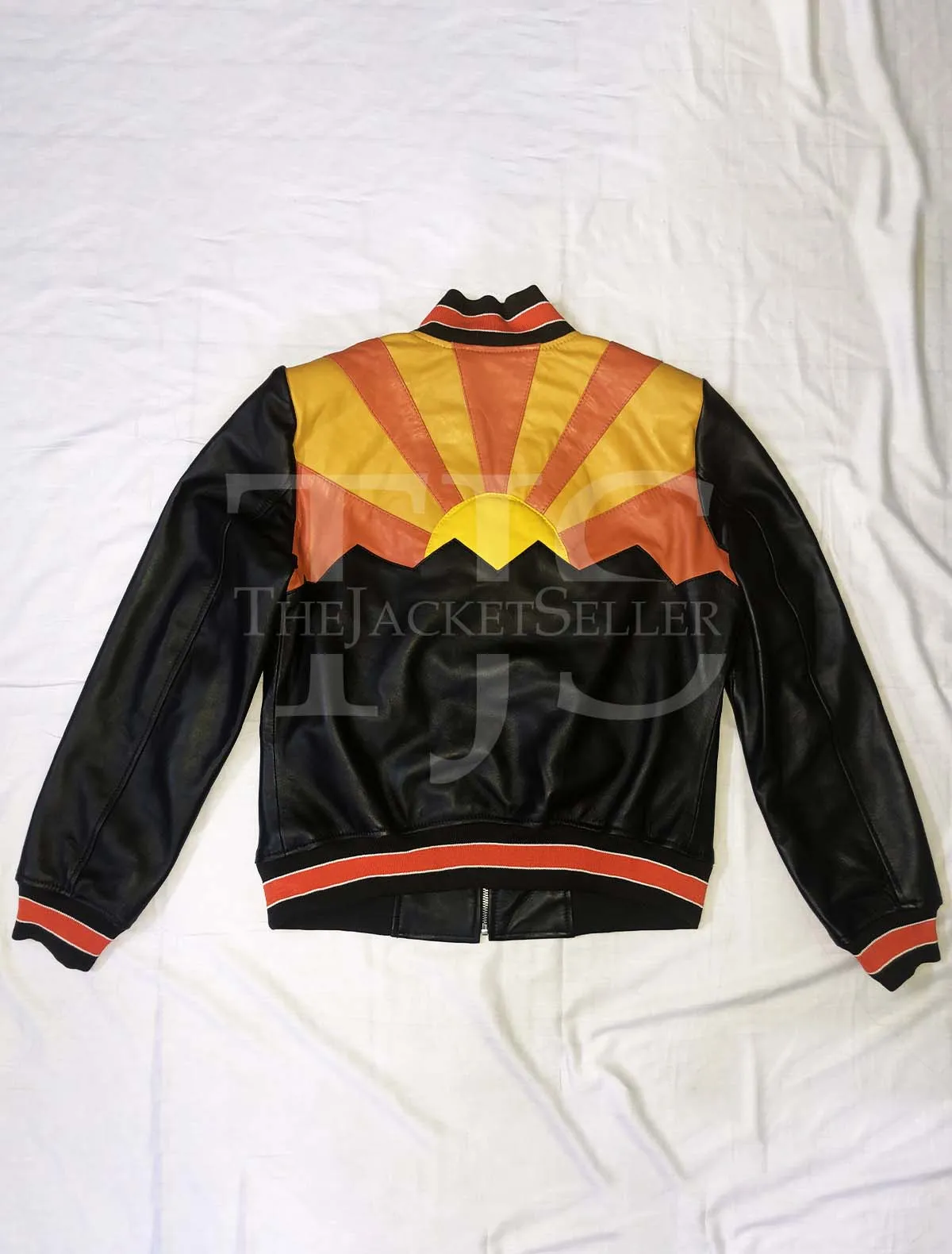 Women Leather Rising Sun Jacket