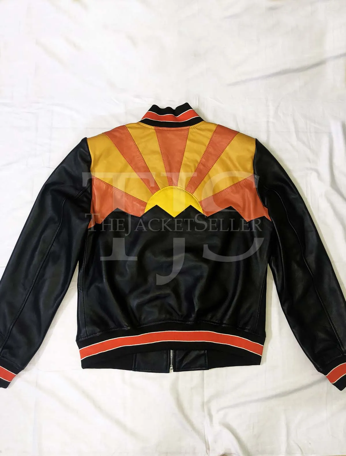 Women Leather Rising Sun Jacket