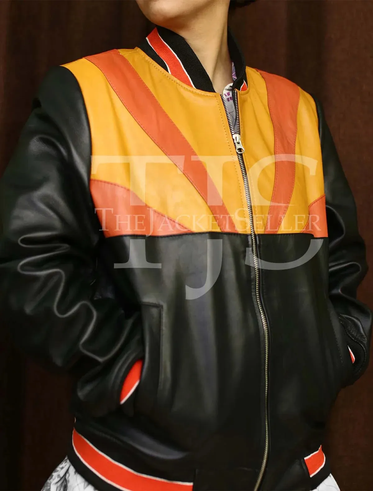 Women Leather Rising Sun Jacket